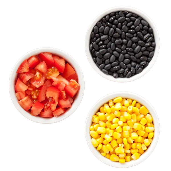 Vegetables and beans