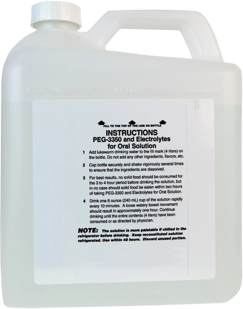 Large colonoscopy prep solution jug