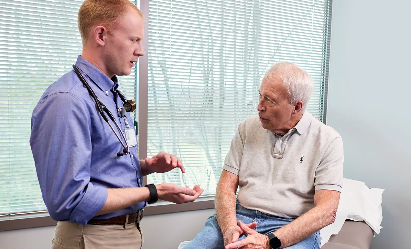 Doctor talking to a patient