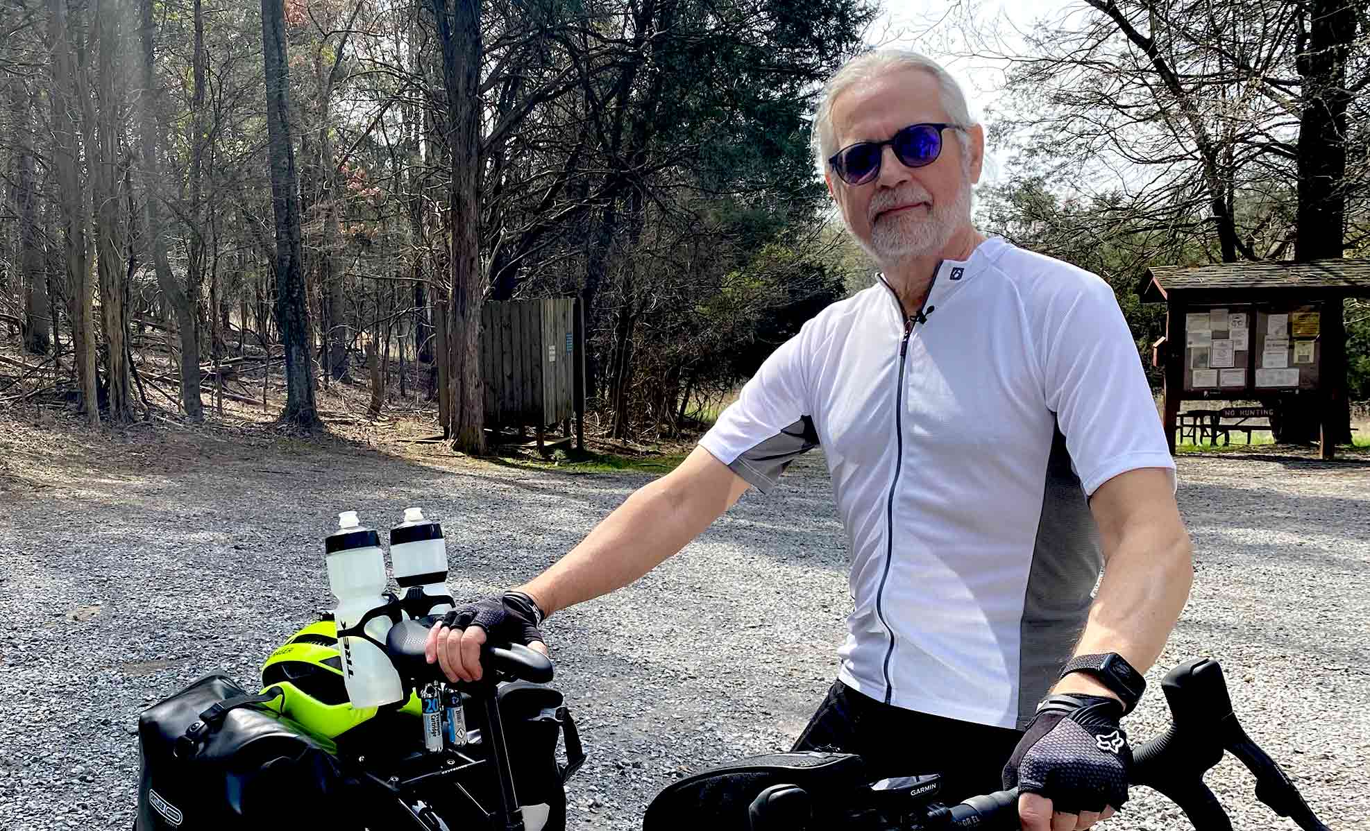 Dr. David Morin on his bike