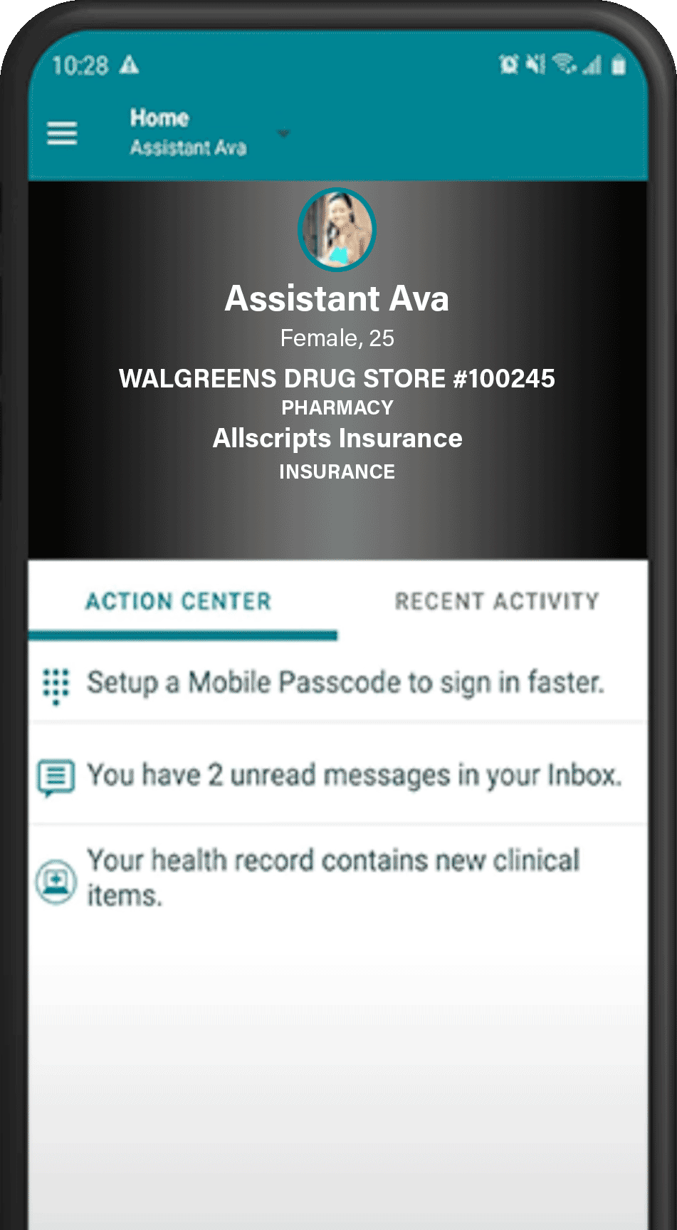 FollowMyHealth mobile screen