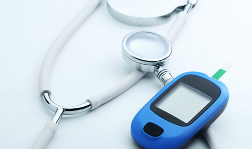 blood glucose meter and stethascope