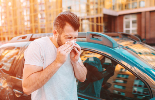 man with stuffy nose