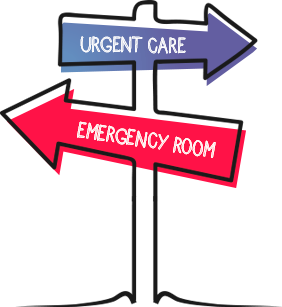Urgent Care & ER sign