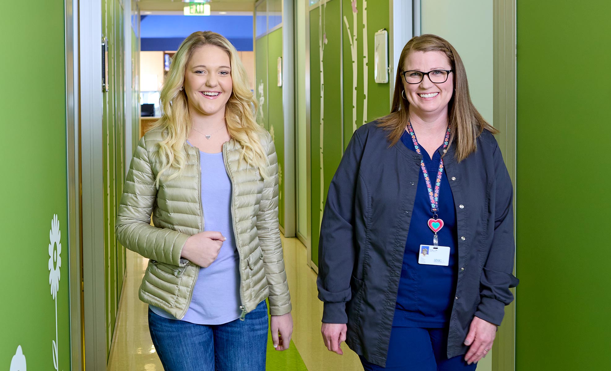 teenage patient with nurse