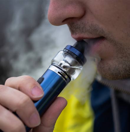 Man vaping